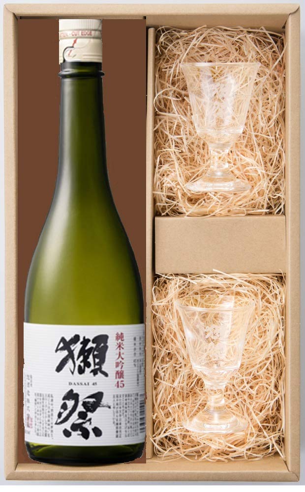 Amazon.co.jp: 獺祭 純米大吟醸 45 720ml ギフト 日本酒 グラス セット